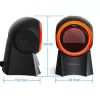 Juhtmega lauaarvuti vöötkoodiskanner QOLTEC 50857 — 1D/2D, USB, ABS-korpus, must, 1,75 m kaabel