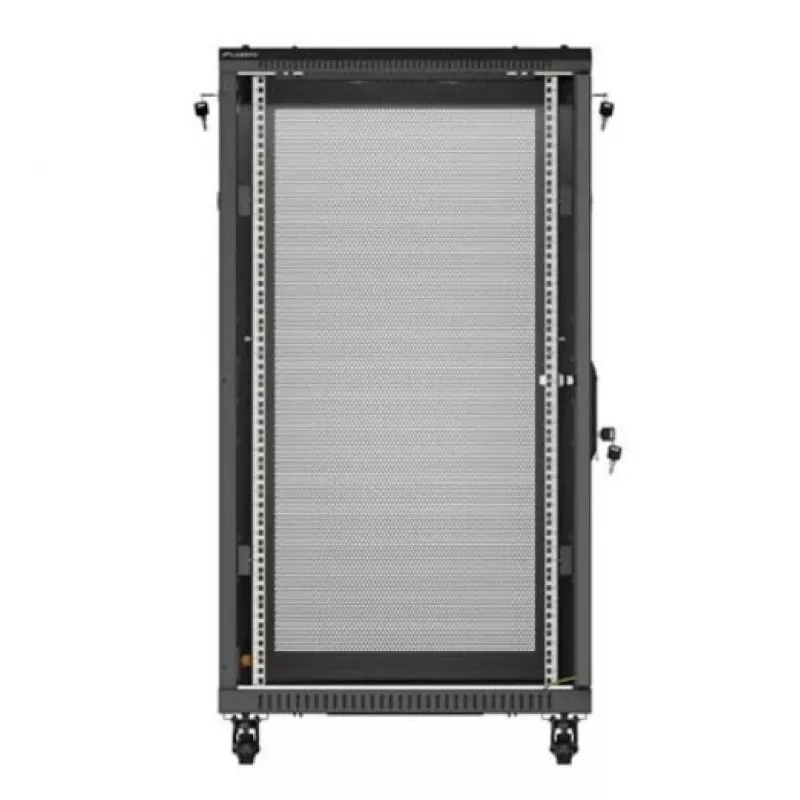 19-tolline riiulikapp LANBERG FF01-6022-23B, 22U, 600×1000 mm, must, perforeeritud uksed