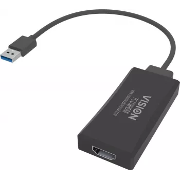 USB graafikaadapter Vision TC-USBHDMI 1920 x 1080 pikslit Must