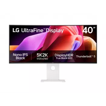 LG UltraWide 40WT95UF-W LED-kuvar 100,9 cm (40 tolli), valge/must, 5K2K, Nano-IPS, kumer, Thunderbolt 5.0, KVM-lüliti, Daisy Chain, 120Hz paneel (40WT95UF-W.AEU)