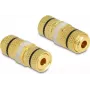Juhtmepistik DeLOCK 64144 2 x klemmipost Must kuldne