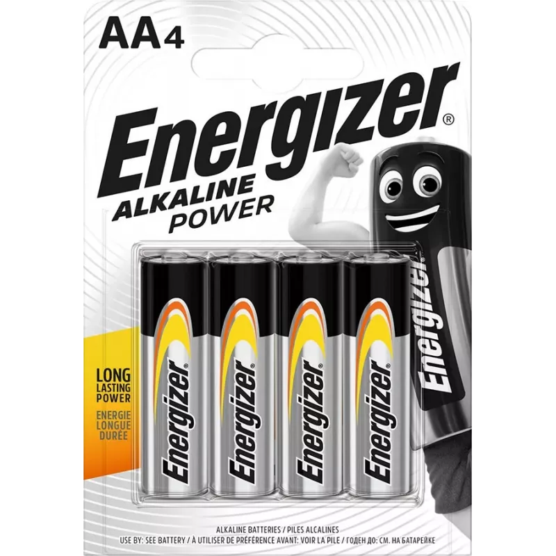 Alkaline AA ühekordne patarei Energizer Classic 1.5V LR6 — 4 tk, 50,5×14,5 mm, 23 g