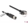 Võrgukaabel DeLOCK M12 kaabel D-kodeeritud 4 kontaktiga emane RJ45 pistikule Cat.5e 1 m must
