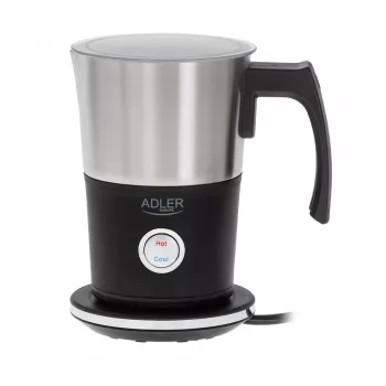 Automaatne piimavahustaja Adler AD 4497 — roostevaba teras, 600W, vaht 120 ml / soe 300 ml, kuum ja külm