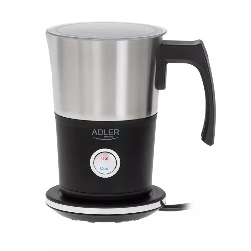 Automaatne piimavahustaja Adler AD 4497 — roostevaba teras, 600W, vaht 120 ml / soe 300 ml, kuum ja külm