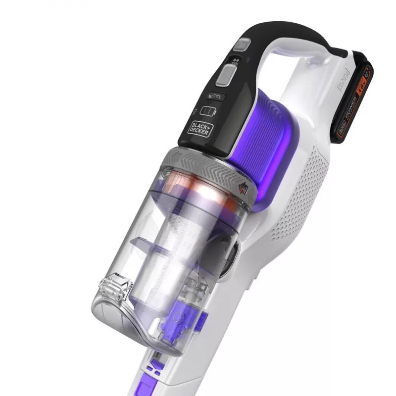 Must & Decker BHFEV1825CP püsttolmuimeja/elektriline luud 2-in-1 püsttolmuimeja Aku Kuiv Kotita Valge 2,5 Ah