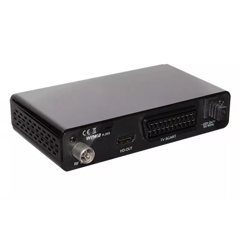 Set-top-tuuner WIWA 2_275294 H.265 DVB-T/DVB-T2 HD, 1 tuuner, 470–860 MHz, HDMI 1.3, USB 2.0, SCART, must