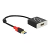 Video kaabliadapter DeLOCK 62736 USB Type-A HDMI-le 0,2 m Must