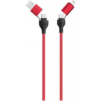 USB-kaabel 2GO 797370 1,2 m USB A/USB C USB C/Lightning Must Punane