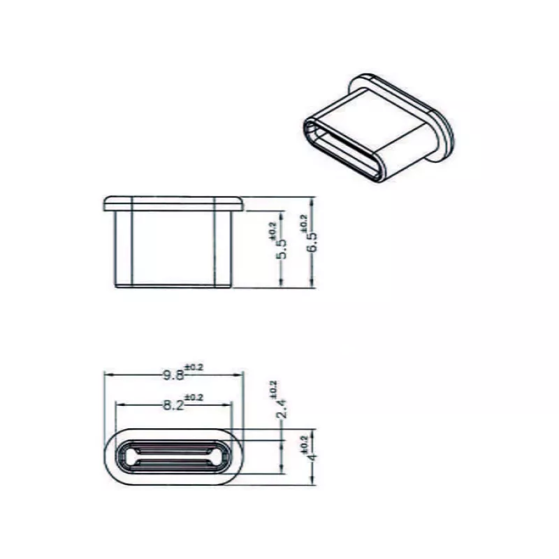 Socket safety cover DeLOCK 64014 USB USB-C Must 10 pcs