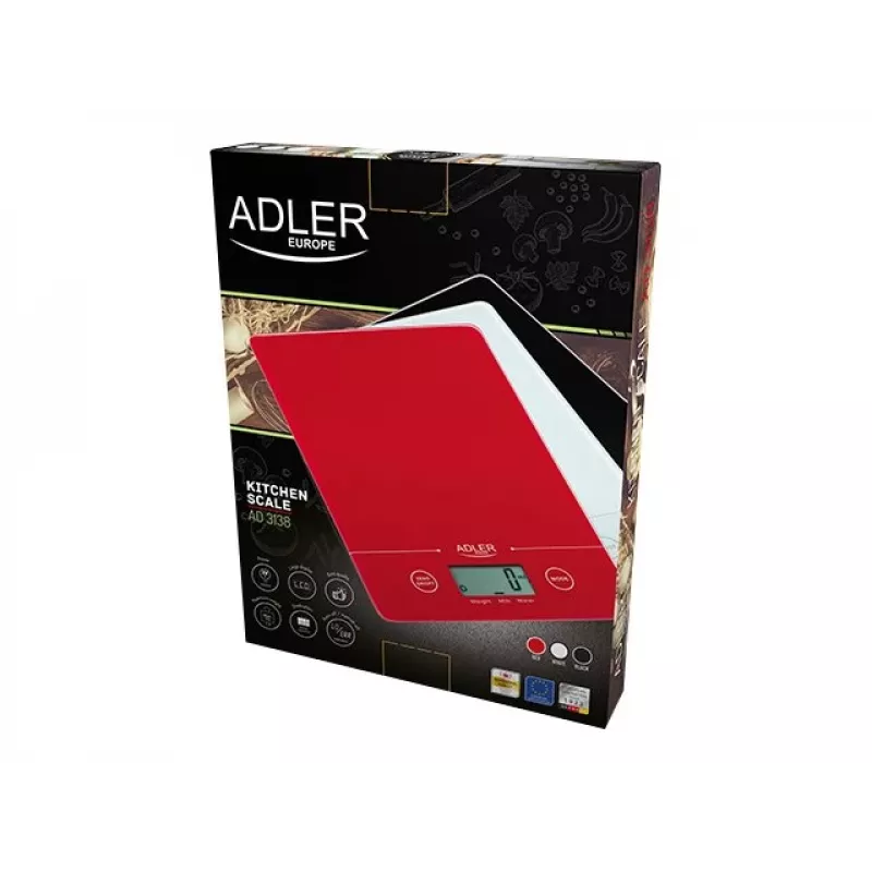 Adler AD 3138 w köögikaal Elektrooniline köögikaal Valge Tööpinnal asetsev Ruudukujuline
