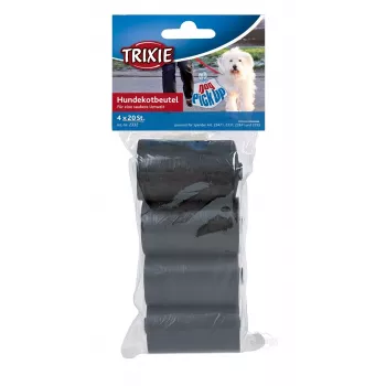 Koerakakakotid Trixie Poop Bags 2332, plastist, mustad, 4 rulli × 20 tk (80 kotti)