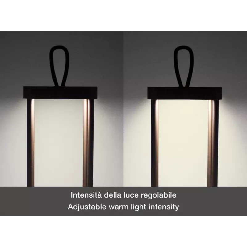 Laetav latern Beper P207ILI102 Corteni viimistlusega, kaasaskantav akutoitel lamp