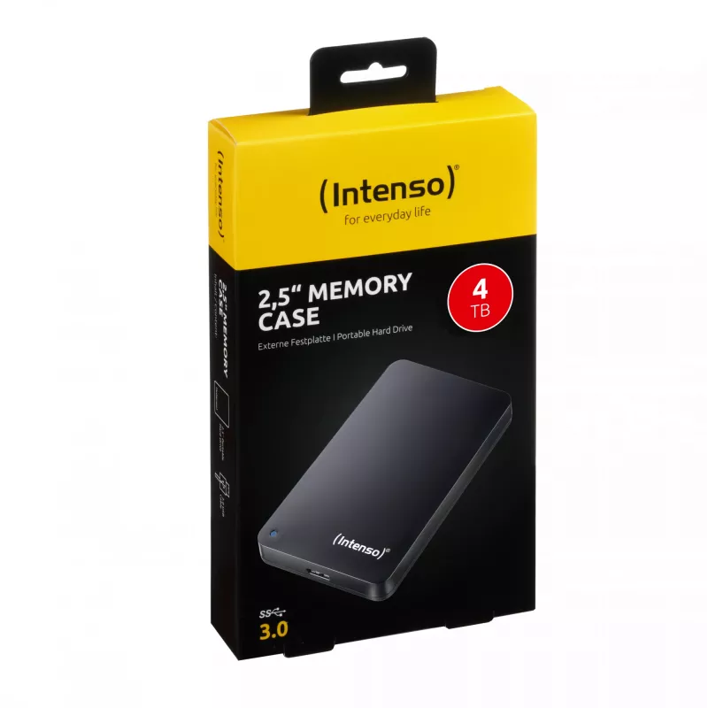 Intenso 4TB Memory Case väline kõvaketas, 2,5 tolli, USB 3.0, must
