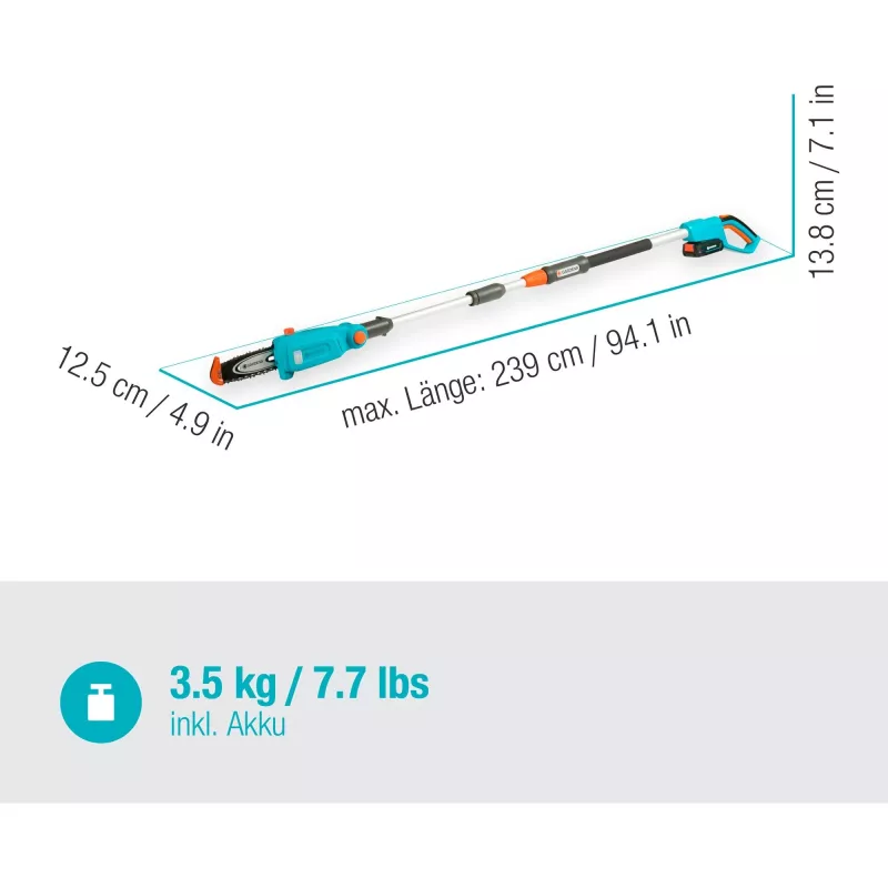Gardena TCS 20 / 18V P4A 5 cm Liitium-ioon Must Sinine Oranž