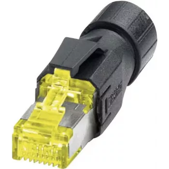 Phoenix Contact RJ45-pistik, IP20 - CAT 6A pistik, sirge Poolus: 8P8C VS-08-RJ45-10G/Q Kollane, Must Phoenix Contact (1419001)