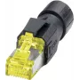Phoenix Contact RJ45-pistik, IP20 - CAT 6A pistik, sirge Poolus: 8P8C VS-08-RJ45-10G/Q Kollane, Must Phoenix Contact (1419001)