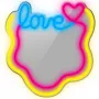 LED-neoonpeegel MANTA MASNL131MT – 'LOVE' disain, sisseehitatud LED-neoonvalgustus