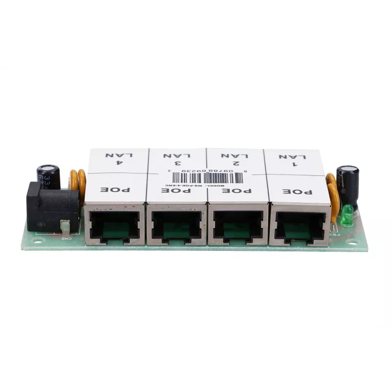 PoE süstija Extralink 4-pordiline 4x 100Mb/s RJ45, Fast Ethernet, 48 V, ilma korpuseta