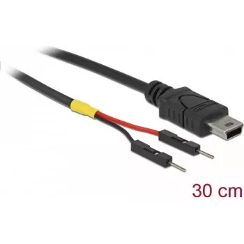 USB-kaabel DeLOCK 85414 Mini-USB B 0,3 m Must