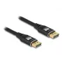 DeLOCK DisplayPort-kaabel 8K 60 Hz 3 m Must Metallist