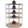 Aiatööriistade hoiuriiul top e shop Riiul GC9030 — Tsingitud teras & MDF, 900x300x1800 mm, eraldiseisev/seinale kinnitatav, 875 kg kandevõime