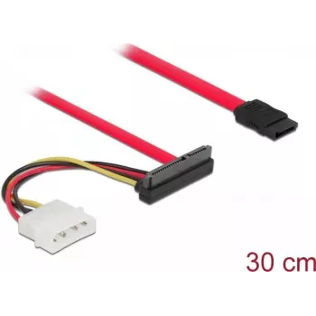 SATA kaabel DeLOCK 86078 0,5 m SATA 7-kontaktiline SATA 22-kontaktiline Molex