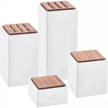 Keraamiliste säilitusanumate komplekt, 4 tk, ZWILLING 1002267 – glasuuritud, virnastatavad, õhukindlad tee, kohvi, suhkru, vürtside jaoks