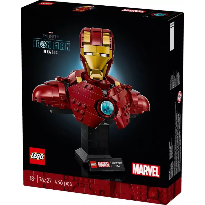 LEGO ehituskomplekt Marvel Super Heroes Iron Man MK4 3D-mudel, 436 osa, sisaldab 1 minifiguuri, vanusele 18+