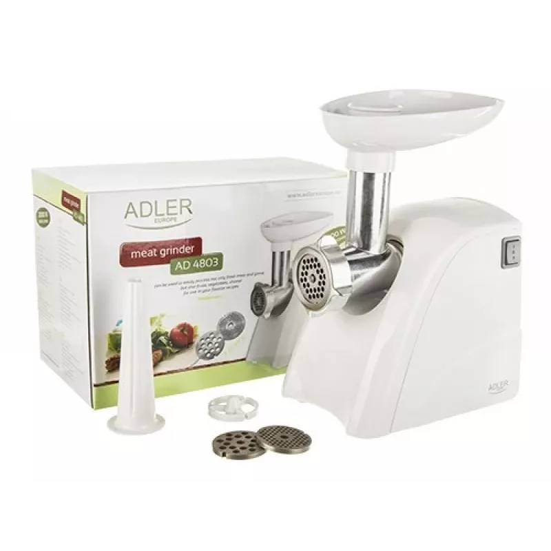 Adler AD 4803 hakklihamasin 800 W roostevaba teras, valge