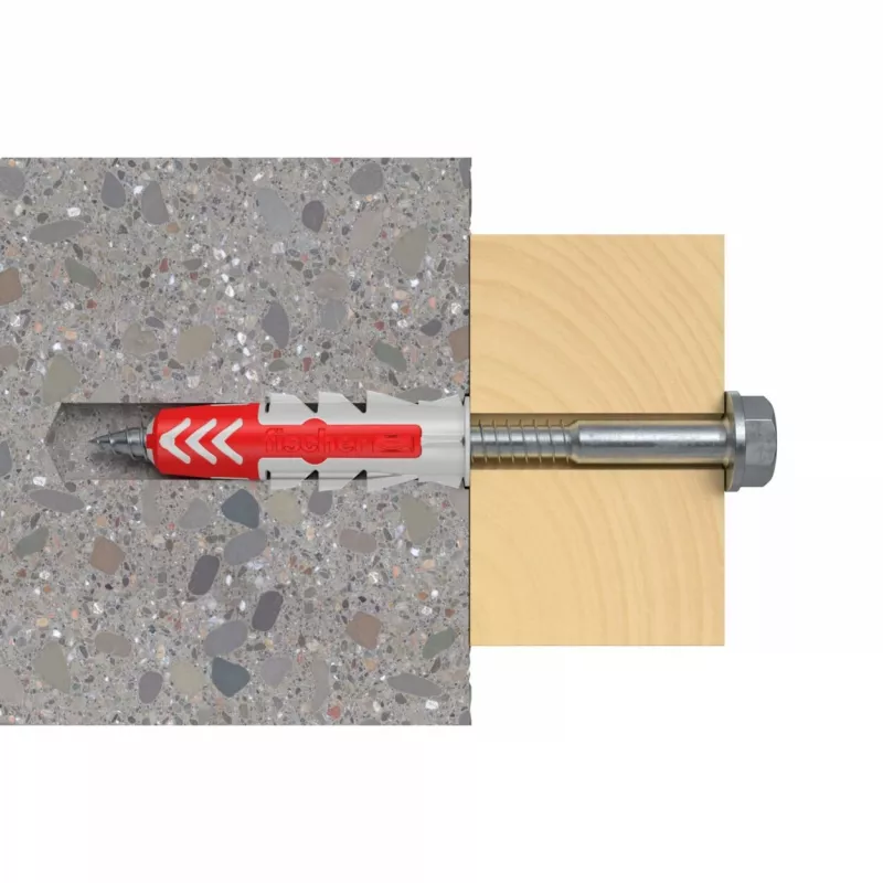 fischer tüübel DUOPOWER 10x50 BigBox helehall/punane 210 tk taassuletav (570550)