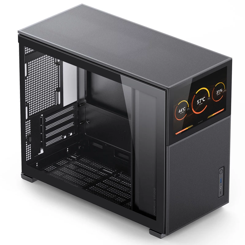 Jonsbo D31 MESH Screen Micro-ATX korpus, karastatud klaas - must