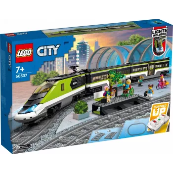 LEGO 60337 City Express reisirongi komplekt – kaugjuhitav mänguasi lastele, poistele ja tüdrukutele, töötavate esitulede, 2 vaguni ja 24 rööpatükiga