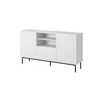 PAFOS kummut peal a must terasraam 150x40x90 cm valge matt