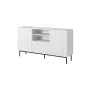 PAFOS kummut peal a must terasraam 150x40x90 cm valge matt