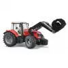 Mängutraktor BRUDER Massey Ferguson 7624 esilaaduriga, punane, alates 3. eluaastast