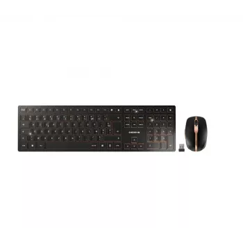 CHERRY DW 9100 õhuke klaviatuur hiirega Universaalne RF Wireless + Bluetooth AZERTY Prantsuse must