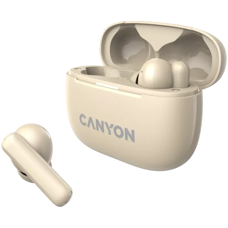 Canyon CNS-TWS10BG Kõrvaklapid ja peakomplekt True Wireless Stereo (TWS) kõrvasisesed kõrvaklapid kõnede/muusika/sport/igapäevane kasutamine USB Type-C Bluetooth Beež (CNS-TWS10BG)