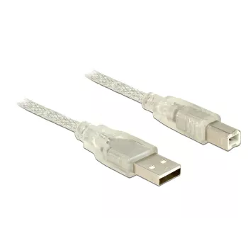 USB-kaabel DeLOCK 83894 USB 2.0 2m USB A USB B Läbipaistev