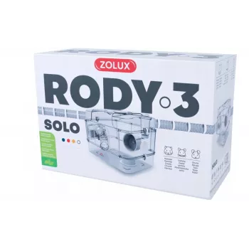 Puuri ZOLUX RODY3 SOLO valge — kompaktne ühe hamstri elupaik, metall/plast, 410×280×270 mm