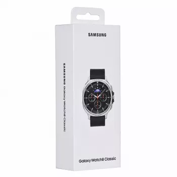Samsung Galaxy Watch 8 Classic 3,3 cm (1,3) AMOLED 46 mm Digitaalne 438 x 438 pikslit Puuteekraan 4G Hõbe Wi-Fi GPS (satelliit)