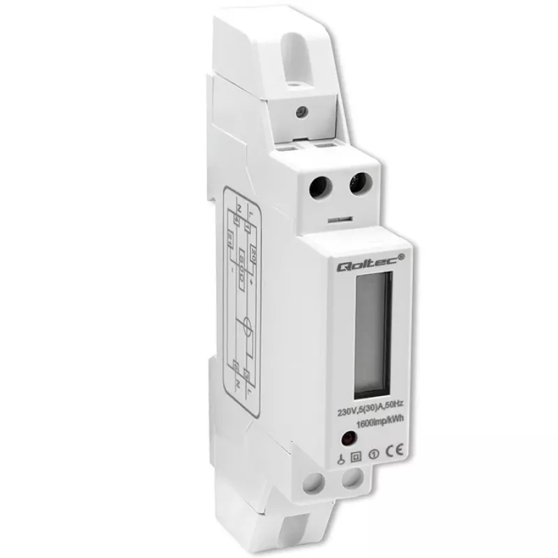 Ühefaasiline elektrooniline arvesti QOLTEC 50993 230V 30A
