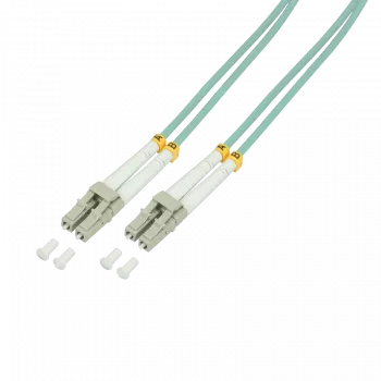 Logilink - Patch-kaabel - LC Multi-Mode (M) kuni LC Multi-Mode (M) - 50 m - Fiiberoptika - 50/125 mikromeeter - OM3 - Halogeenivaba - akvamariin (FP3LC50)