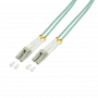 Logilink - Patch-kaabel - LC Multi-Mode (M) kuni LC Multi-Mode (M) - 50 m - Fiiberoptika - 50/125 mikromeeter - OM3 - Halogeenivaba - akvamariin (FP3LC50)