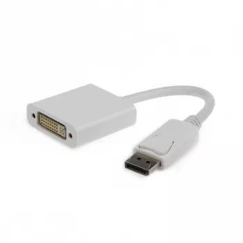 Videokaabli adapter GEMBIRD DisplayPort – DVI 0,1 m, valge