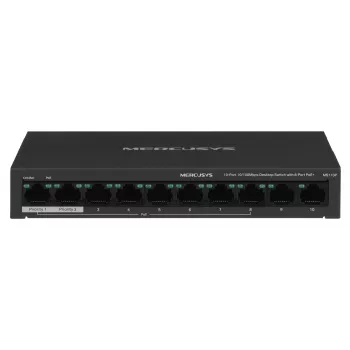 Switch Mercusys MS110P 10 porti 10/100Mbps POE+ 8 porti (Versioon 1.0)