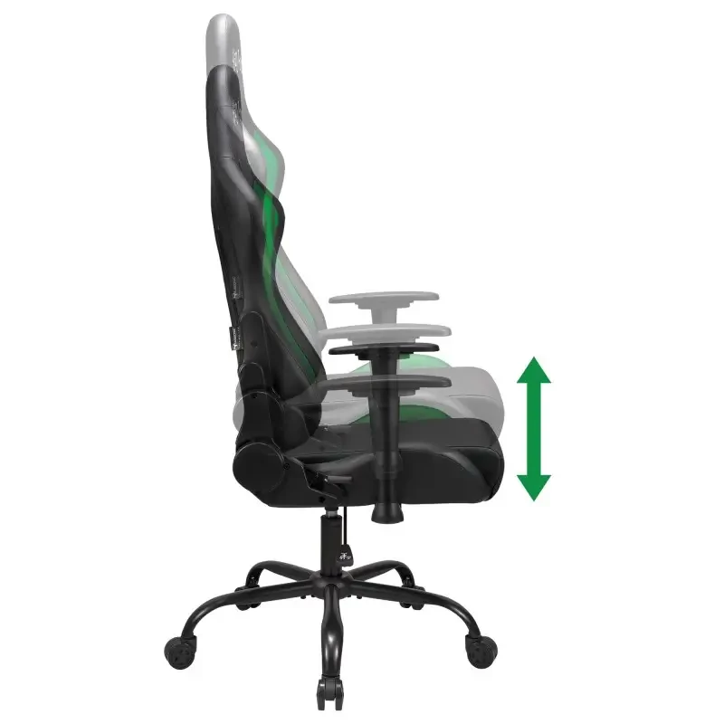 Subsonic SA5609-H2 kontoritool polsterdatud istme ja polsterdatud seljatoega must punane