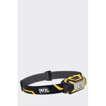 Pealamp Petzl Aria 1R must kollane laetav kerge, mudel E069CA00