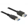 Delock USB 3.0 pikenduskaabel - USB pikenduskaabel - USB tüüp A (M) USB tüüp A (W) - USB 3.0 - 3,0 m - Must (85057)