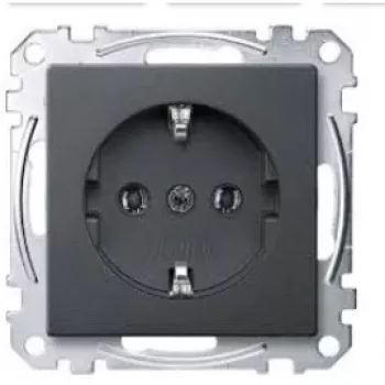 Pistikupesa tüüp F Merten MEG2301-0414, 16 A, 250 V, antratsiit